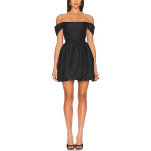 Amanda Uprichard x Revolve 'Valentina' Black Polyester Dress Size M